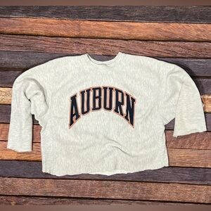 Auburn Tigers NCAA College 1980s Crop Top Womens Collegiate Sweatshirt
